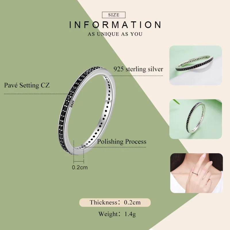 (image for) Pandora Style Silver Sparkling Pots Ring - SCR114 - View 3