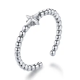 Pandora Style Silver Star Open Ring - SCR647 Pandora Style Silver Star Open Ring - SCR647