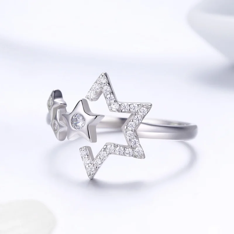 (image for) Pandora Style Silver Star's Waitting Ring - SCR452 - View 5