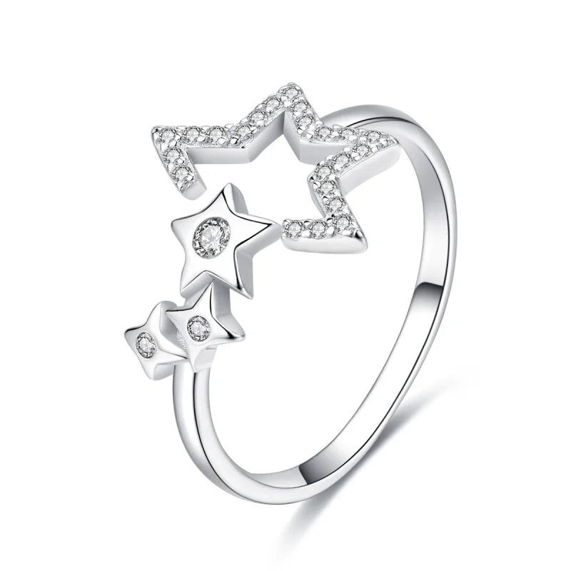 (image for) Pandora Style Silver Star's Waitting Ring - SCR452 - Product Image