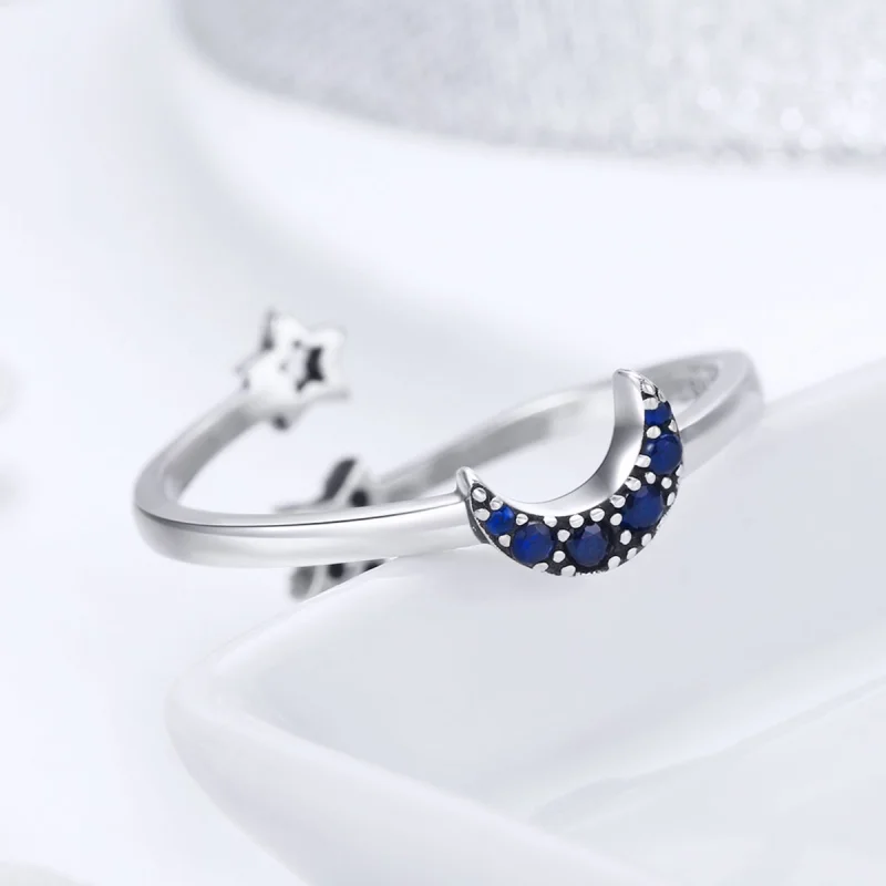 (image for) Pandora Style Silver Starry Sky Open Ring - SCR437 - View 6