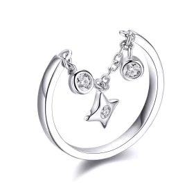Pandora Style Silver Starry Sky Ring - SCR408 Pandora Style Silver Starry Sky Ring - SCR408