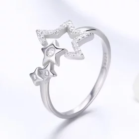 Pandora Style Silver Star's Waitting Ring - SCR452 Pandora Style Silver Star's Waitting Ring - SCR452