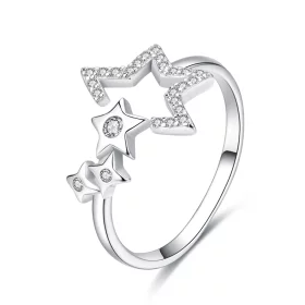 Pandora Style Silver Star's Waitting Ring - SCR452 Pandora Style Silver Star's Waitting Ring - SCR452