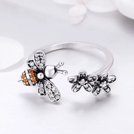 Pandora Style Silver Story of The Bee Ring - SCR422