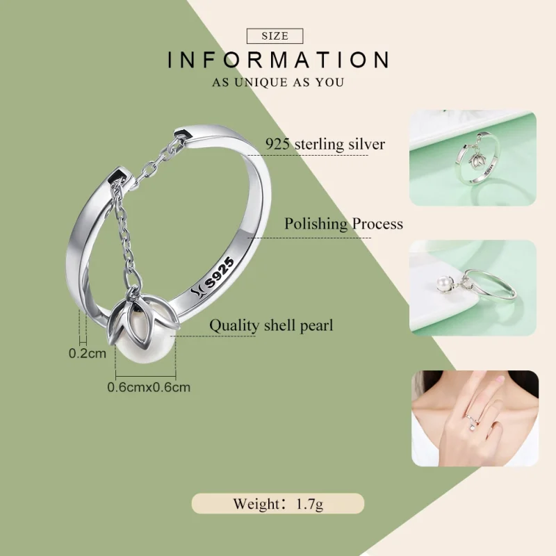 (image for) Pandora Style Silver Tears of Flowers Ring - SCR165 - View 2