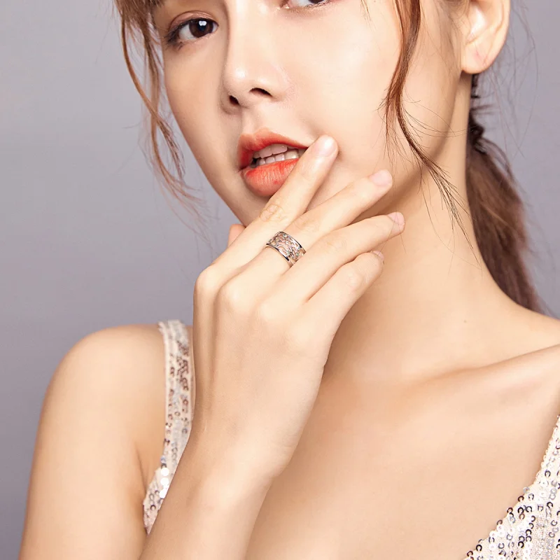 (image for) Pandora Style Silver Tree of Life Open Ring - BSR125 - View 6