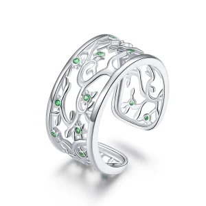 (image for) Pandora Style Silver Tree of Life Open Ring - BSR125