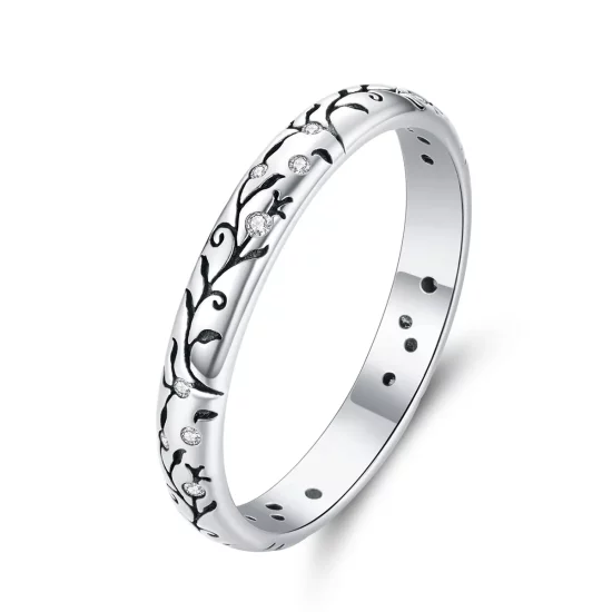 Pandora Style Silver Vintage Vine Ring - SCR659