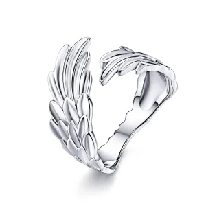 (image for) Pandora Style Silver Wings of Hope Open Ring - SCR512