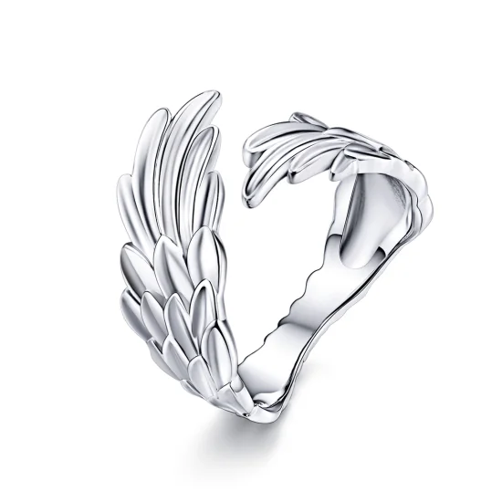 (image for) Pandora Style Silver Wings of Hope Open Ring - SCR512