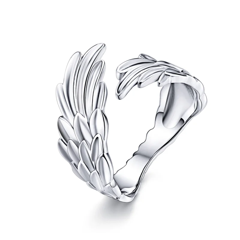 (image for) Pandora Style Silver Wings of Hope Open Ring - SCR512 - Product Image
