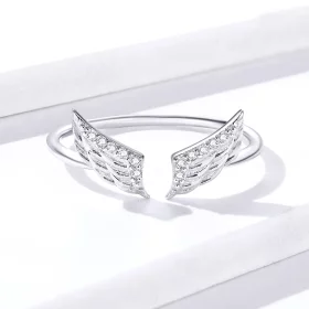 Pandora Style Silver Wings Open Ring - BSR108 Pandora Style Silver Wings Open Ring - BSR108