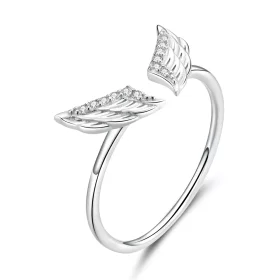 Pandora Style Silver Wings Open Ring - BSR108 Pandora Style Silver Wings Open Ring - BSR108