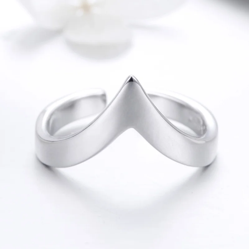 (image for) Pandora Style Silver Wishbone Open Ring - SCR470 - View 5