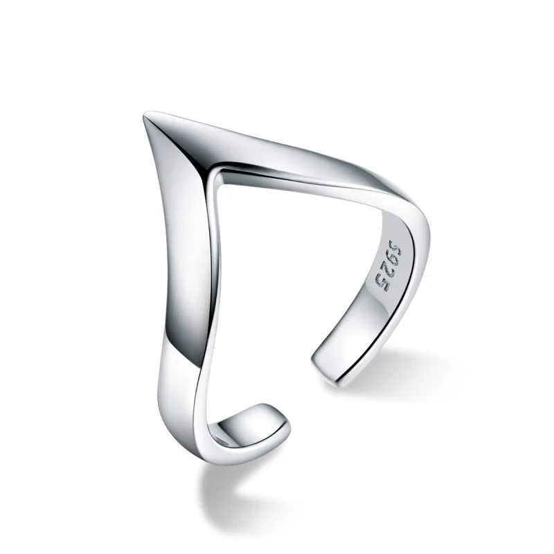 (image for) Pandora Style Silver Wishbone Open Ring - SCR470 - Product Image
