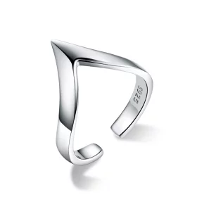 Pandora Style Silver Wishbone Ring - SCR470