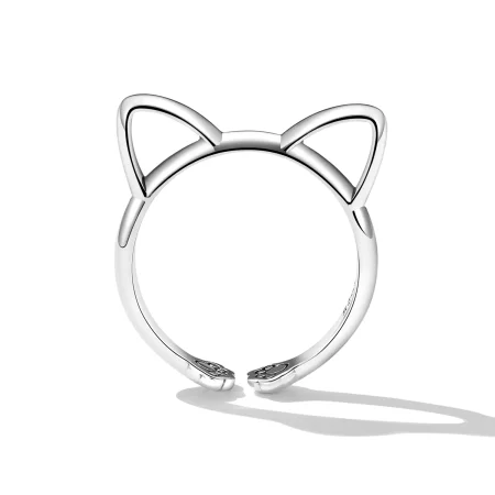 Pandora Style Simple Cat Open Ring - SCR832
