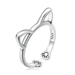 (image for) Pandora Style Simple Cat Open Ring - SCR832