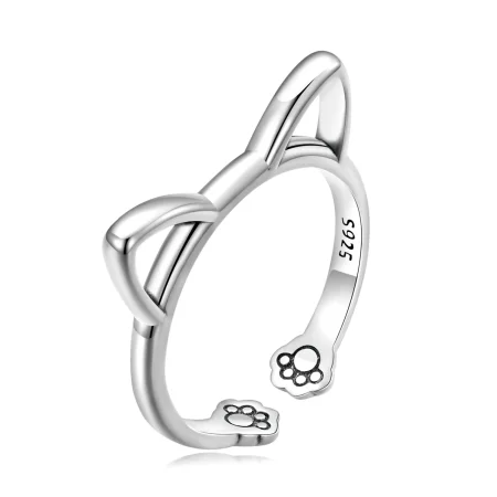 Pandora Style Simple Cat Open Ring - SCR832 Pandora Style Simple Cat Open Ring - SCR832