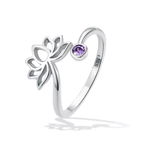 Pandora Style Simple Lotus Open Ring - SCR821 Pandora Style Simple Lotus Open Ring - SCR821