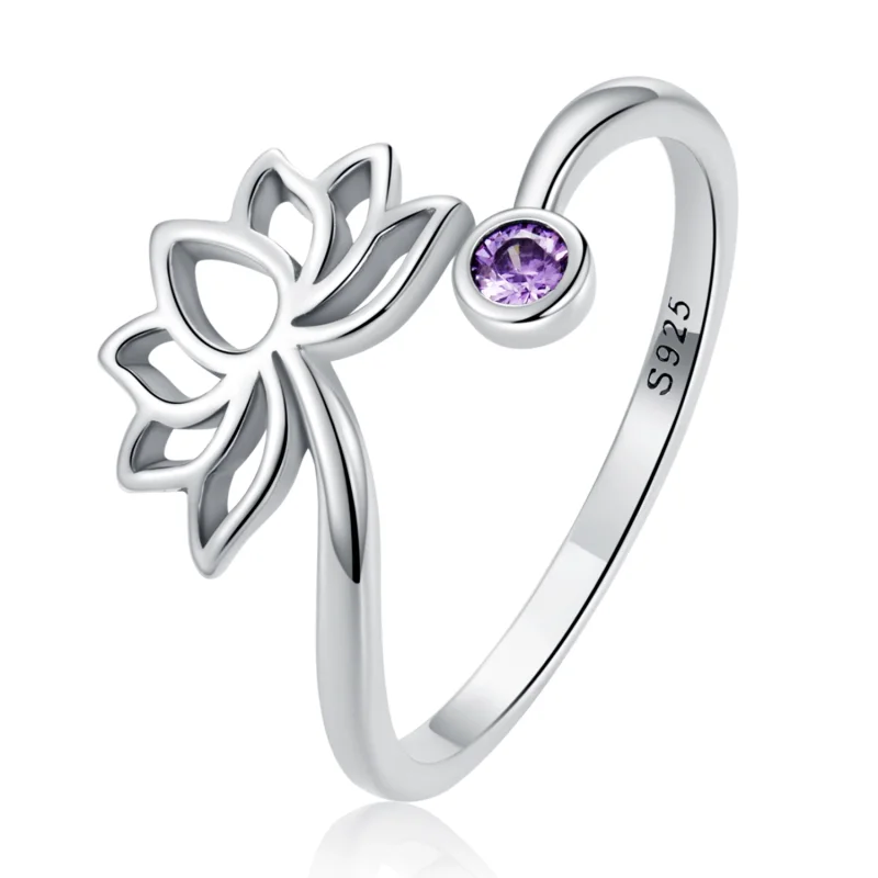 (image for) Pandora Style Simple Lotus Open Ring - SCR821 - Product Image