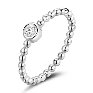 (image for) Pandora Style Simple - Round Zirconium Ring - BSR208-A