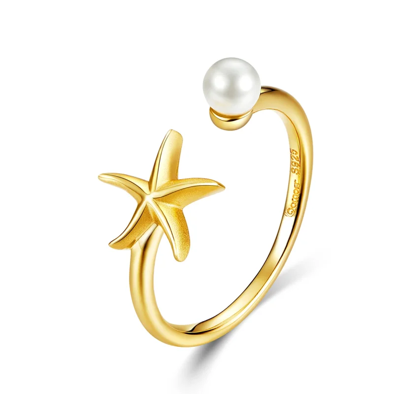 (image for) Pandora Style Summer Starfish Open Ring - BSR064 - Product Image