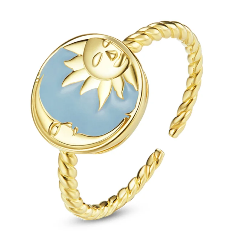 (image for) Pandora Style Sun and Moon Shine Together Open Ring - SCR732 - Product Image