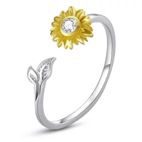 Pandora Style Sun Flower Open Ring - BSR213 Pandora Style Sun Flower Open Ring - BSR213