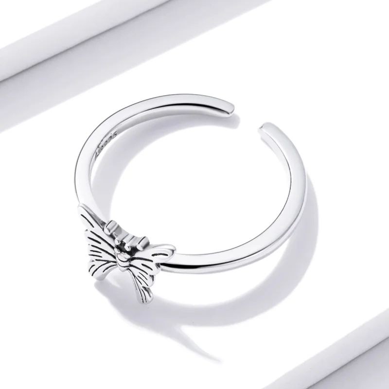 (image for) Pandora Style Swallowtail Butterfly Open Ring - BSR195 - View 3