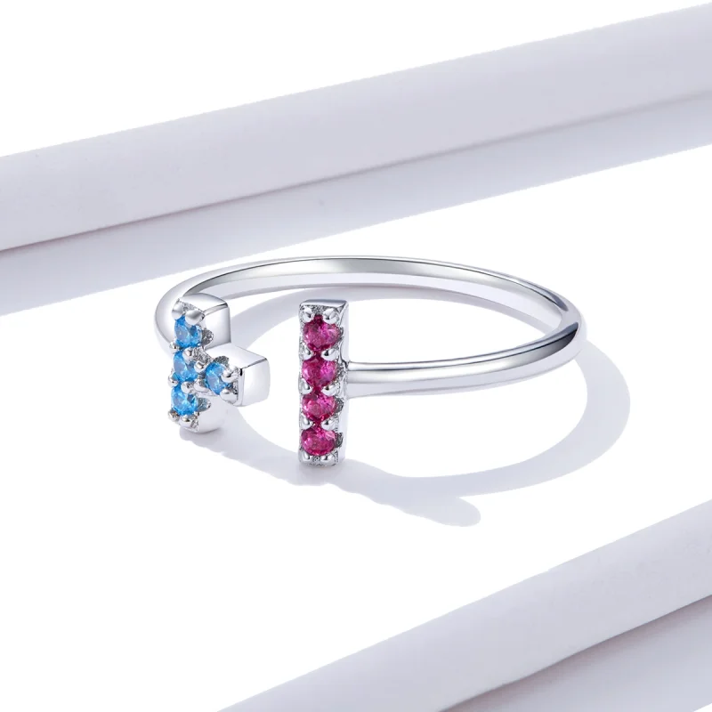(image for) Pandora Style Tetris Open Ring - BSR114 - View 4