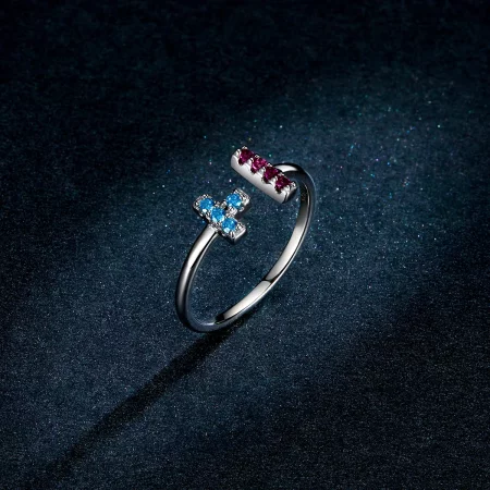 Pandora Style Tetris Open Ring - BSR114