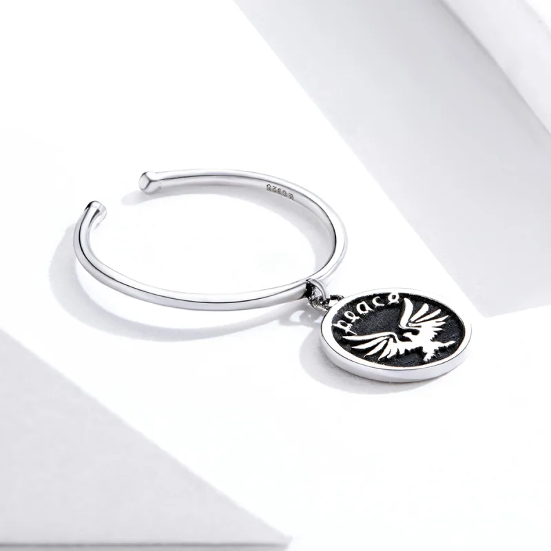 (image for) Pandora Style Vintage Coins Open Ring - SCR655 - View 4