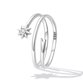 Pandora Style Wishing Meteor Open Ring - SCR810 Pandora Style Wishing Meteor Open Ring - SCR810