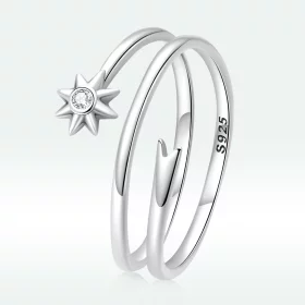 Pandora Style Wishing Meteor Open Ring - SCR810 Pandora Style Wishing Meteor Open Ring - SCR810