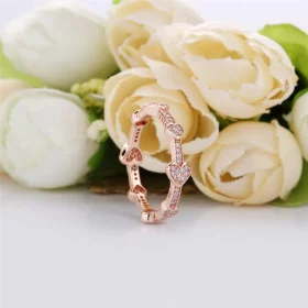 Alluring Hearts Ring, PANDORA Rose™ & Clear CZ - 187729CZ Alluring Hearts Ring, PANDORA Rose™ & Clear CZ - 187729CZ