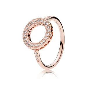 (image for) Hearts of PANDORA Halo Ring, PANDORA Rose™ Clear CZ - 181039CZ