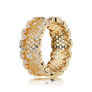 (image for) Honeycomb Lace Ring, PANDORA Shine™ Clear CZ - 167100CZ