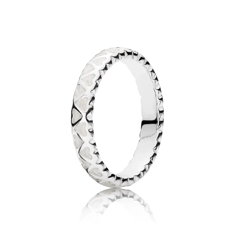 (image for) PANDORA Abundance of Love Ring, Silver Enamel - 190975EN23 - Rings - Product Image