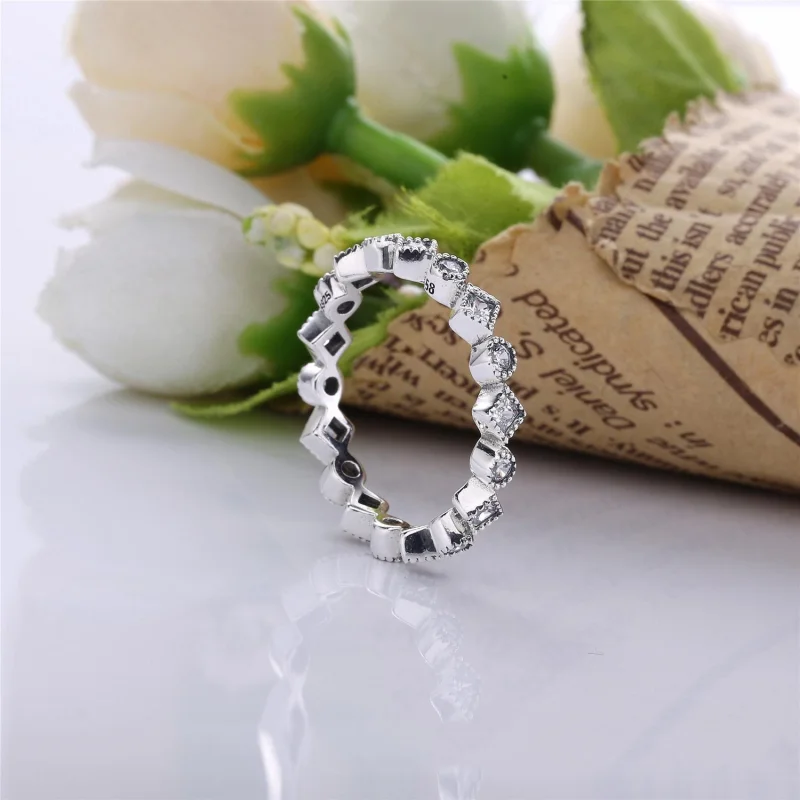 (image for) PANDORA Alluring Brilliant Princess with Clear CZ Ring - 190943CZ - View 2