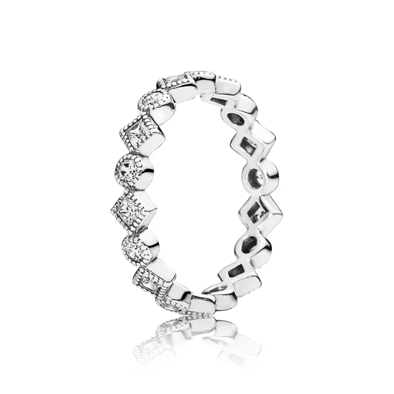 (image for) PANDORA Alluring Brilliant Princess with Clear CZ Ring - 190943CZ - Product Image