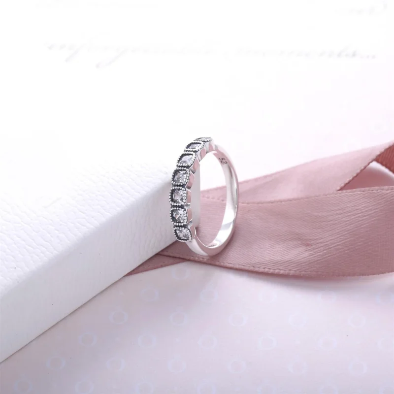 (image for) PANDORA Alluring Cushion, Clear CZ Ring - 191019CZ - View 4