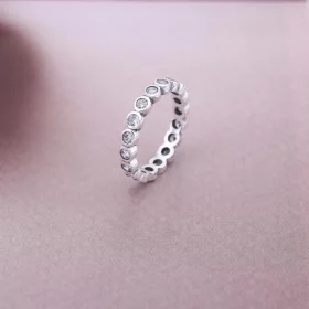 PANDORA Alluring Petite Brilliant Stackable Ring, Clear Cz - 190941CZ PANDORA Alluring Petite Brilliant Stackable Ring, Clear Cz - 190941CZ