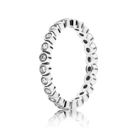 PANDORA Alluring Petite Brilliant Stackable Ring, Clear Cz - 190941CZ PANDORA Alluring Petite Brilliant Stackable Ring, Clear Cz - 190941CZ