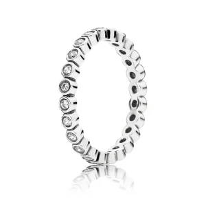 (image for) PANDORA Alluring Petite Brilliant Stackable Ring, Clear Cz - 190941CZ