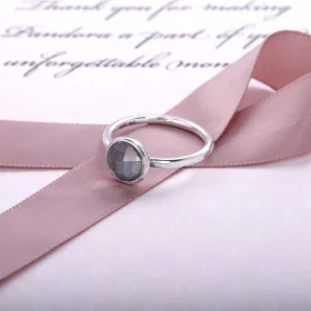 PANDORA April Droplet Birthstone Ring - 191012RC PANDORA April Droplet Birthstone Ring - 191012RC