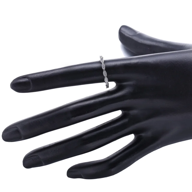 (image for) PANDORA Band of Shimmering Leaves Ring - 190923CZ - View 4