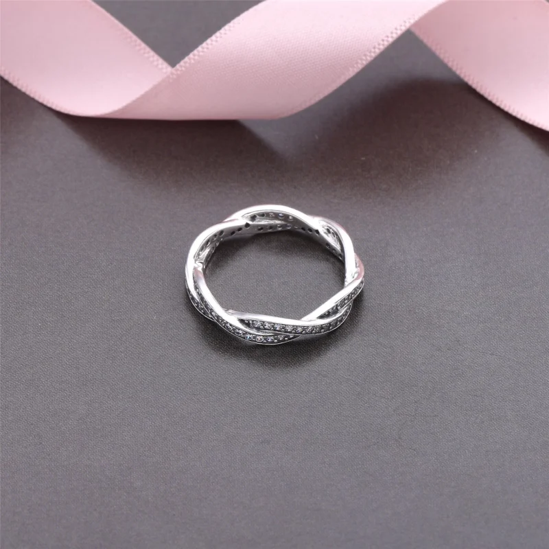 (image for) PANDORA Braided Pavé Ring - 190892CZ - View 2