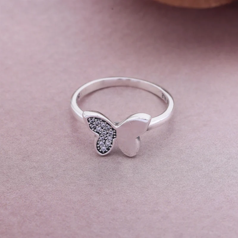 (image for) PANDORA Butterfly Silver Ring With Clear Cubic Zirconia - 190993CZ - View 2
